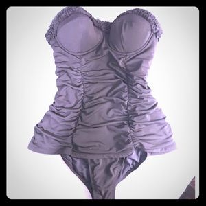 Pinup girl glam one piece swimsuit